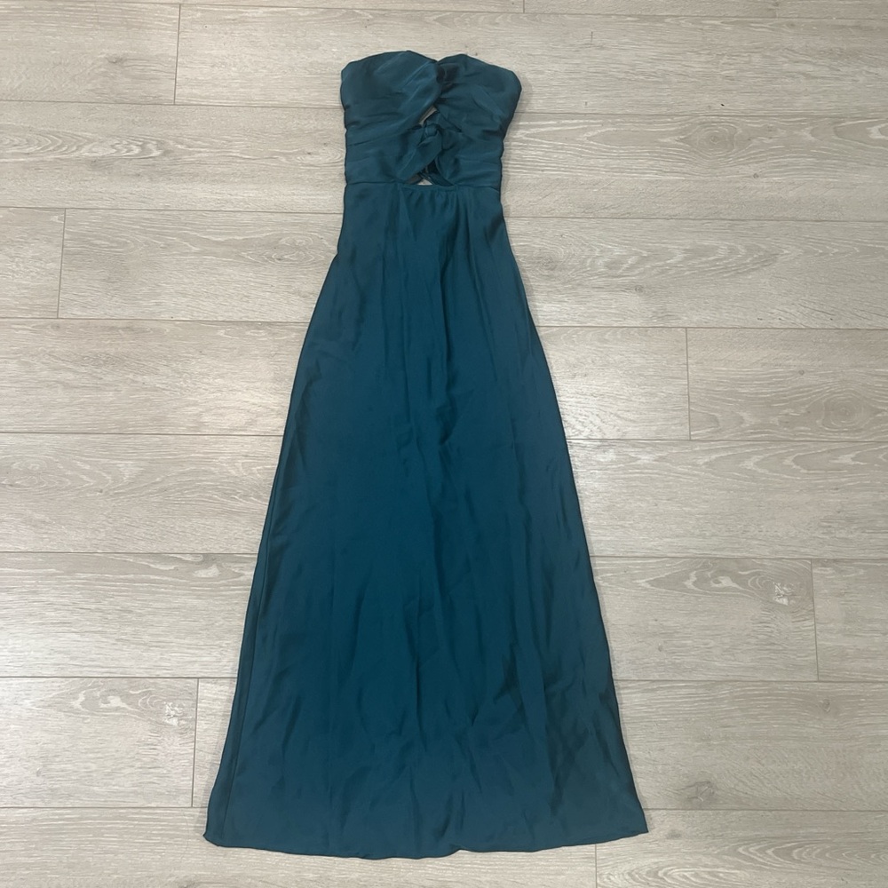 Hello Molly Strapless Teal Dress